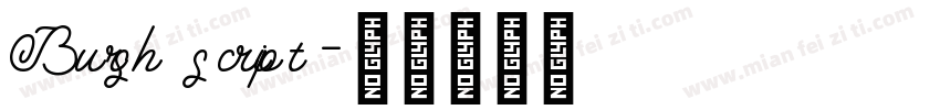 Bursh script字体转换